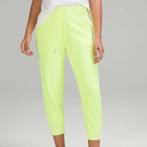 Lululemon Neon Yellow Jogger Pants Crop.